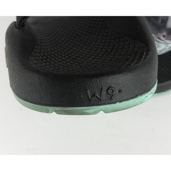 CHACO ZX2 Double Strapped Toe Loop Sandals Women's Sz 9 / 40 Pixel Weave Mint - Picture 6 of 11